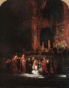 REMBRANDT Harmenszoon van Rijn Christ and the Woman Taken in Adultery Spain oil painting artist